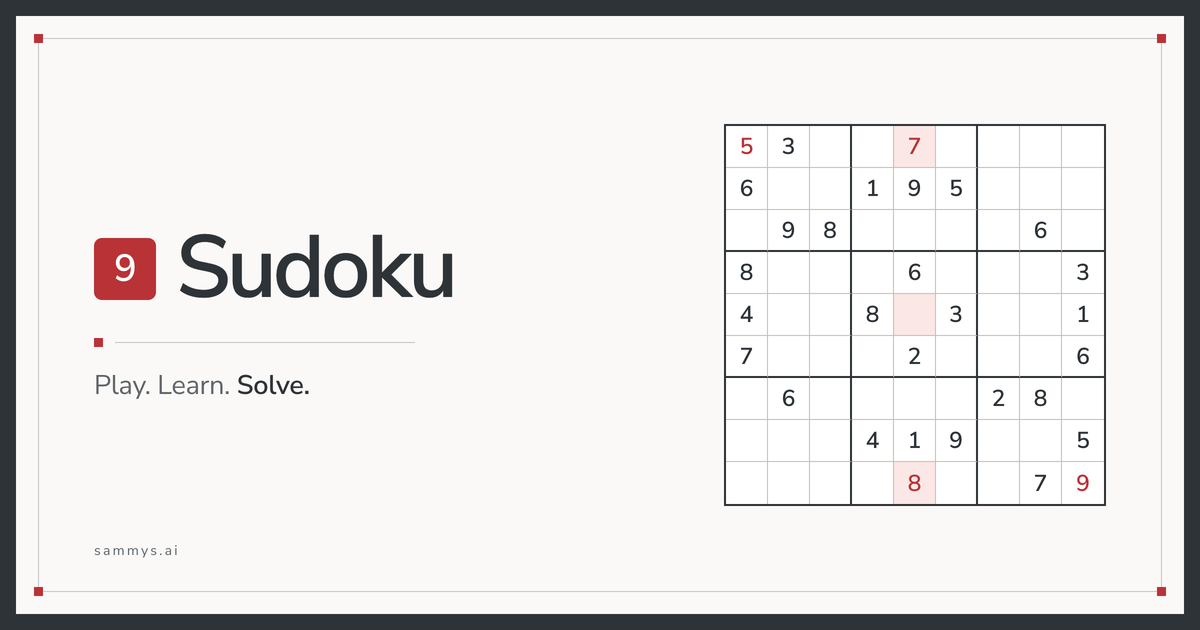 Sudoku — Unlimited puzzles at four levels, with hints that teach as you go.